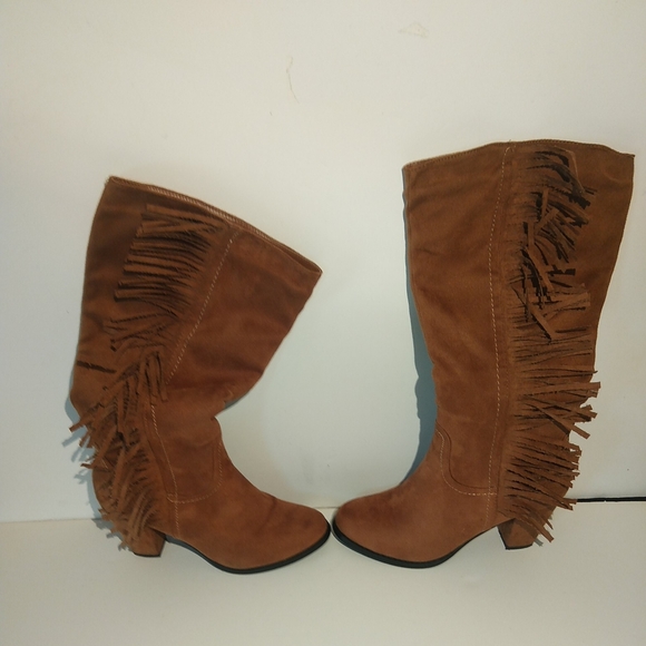 Red Circle Womens Brown Heeled Zip Boots Size 7 US - Picture 3 of 10